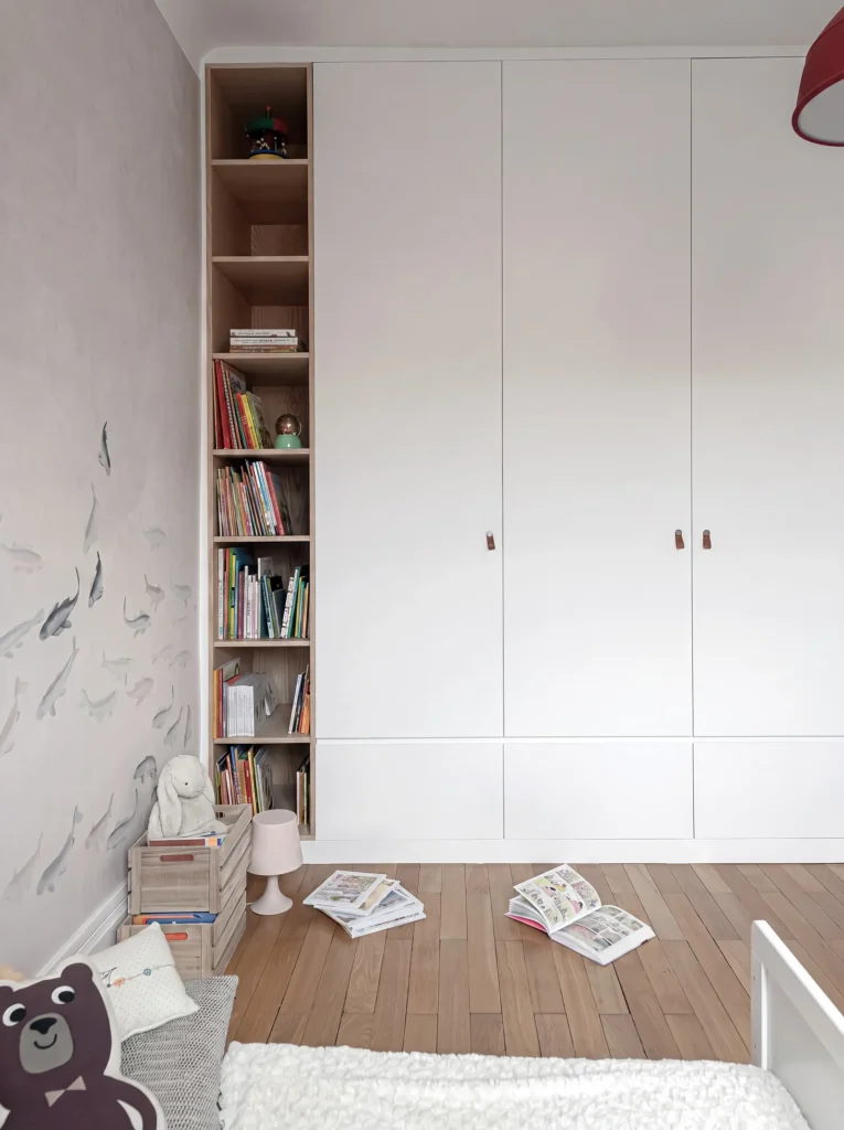 Nordique Children’s Wardrobe with Oak Bookcase, Kensington