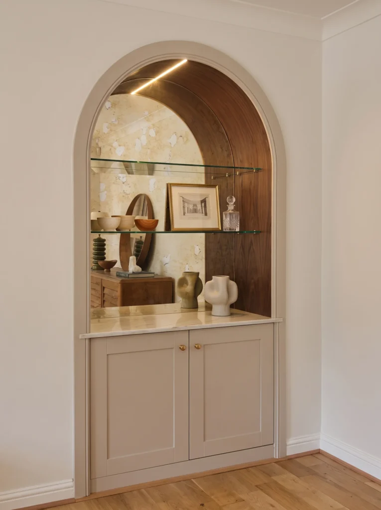 Traditional Arched Alcove Display Cabinet, Chislehurst