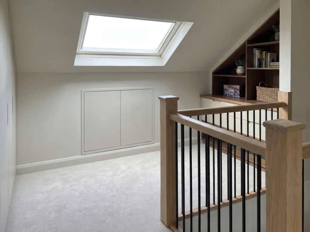 Nordique Loft Wardrobes and Walnut Shelving, Swanley