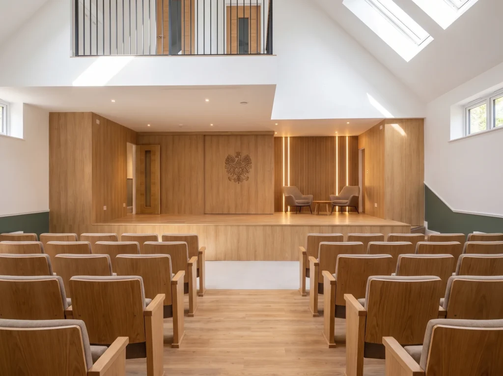 Nordique Community Hall Stage and Oak Panelling, Croydon